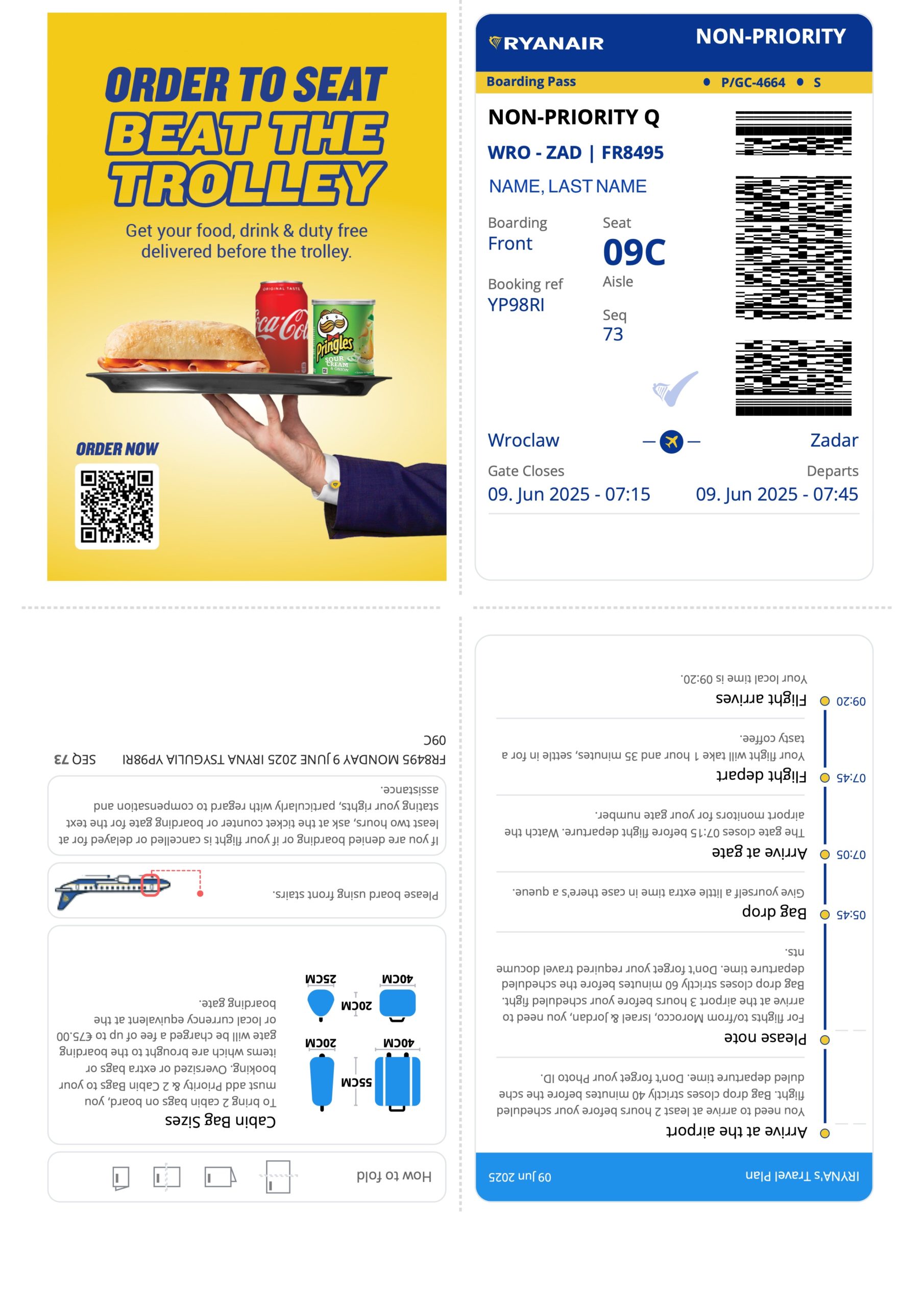 palubní lístek ryanair
